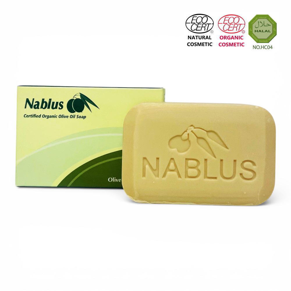 [The last soap factory in Palestine] [NABLUS SOAP] Natural Olive, completely additive-free, organic soap (moisturizing environment, prevents dryness) 100g