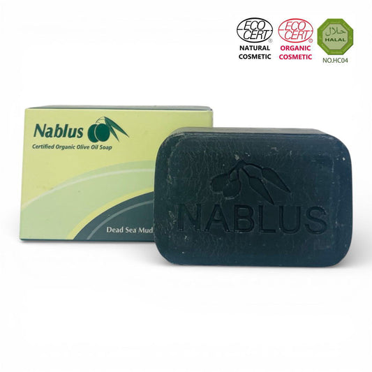 [The last soap factory in Palestine] [NABLUS SOAP] Dead Sea mud, completely additive-free, organic soap (rich in minerals, cleanses pores) 100g