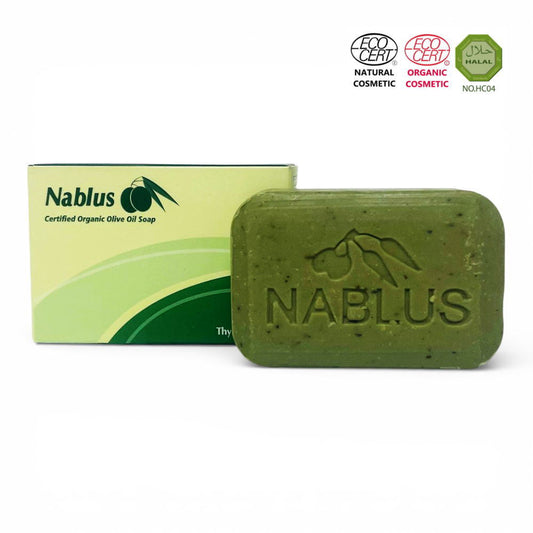 [The last soap factory in Palestine] [NABLUS SOAP] Thyme completely additive-free organic soap (for body odor, aging odor, and blackhead care) 100g