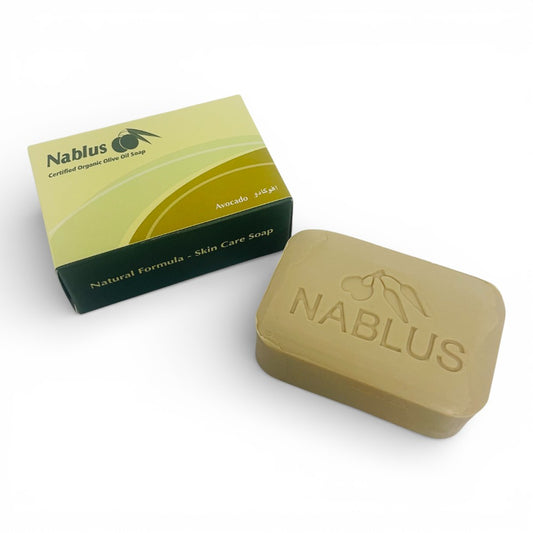 【パレスチナ・エディション】【パレスチナ最後の石鹸工場】【NABLUS SOAP / ナーブルスソープ 】アボカド 完全無添加 オーガニック石鹸（ひどい乾燥肌・透明感）100g