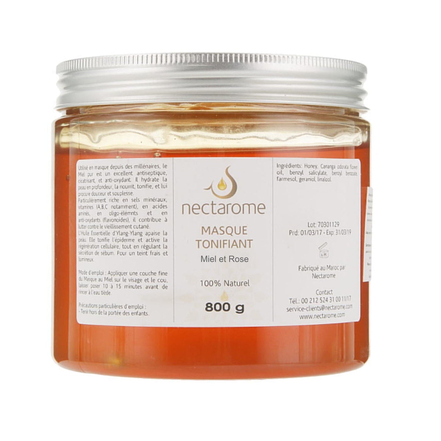 【NECTAROME / ネクタローム】【サロン用】はちみつフェイスパック（ローズ）800g 30,800円 ※モロッコ工場より取り寄せ