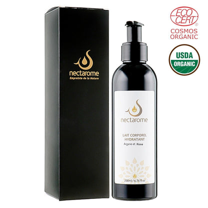 NECTAROME ネクタローム ボディーミルク アルガン＆ローズ 200ml アルガンオイル配合（オーガニック認証エコサート・USDA取得） - YOUR ORGANICS
