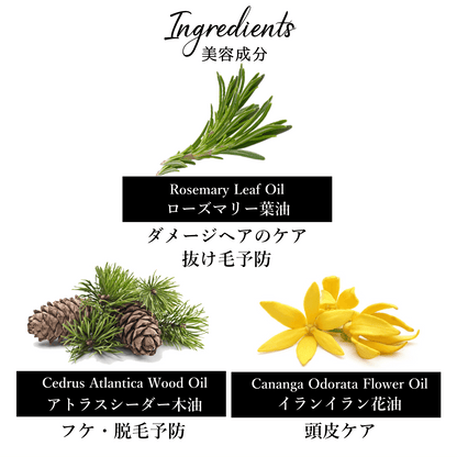 NECTAROME ネクタローム 成分 ローズマリー葉油 アトラスシーダー木油 イランイラン花油 - YOUR ORGANICS