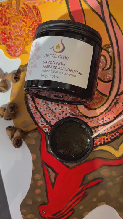 【NECTAROME / ネクタローム】ブラックソープ（サボンノワール） オリーブオイル＆ユーカリ 200g